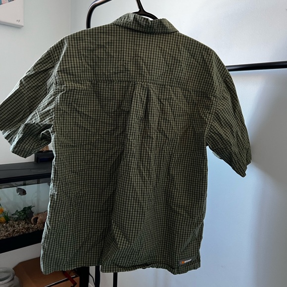 Green Checkered Button-Up Shirt - Picture 3 of 4